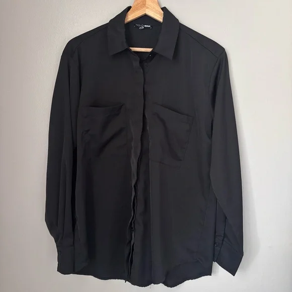 CEO Of Slaying Black Button Down Top - Picture 3 of 5